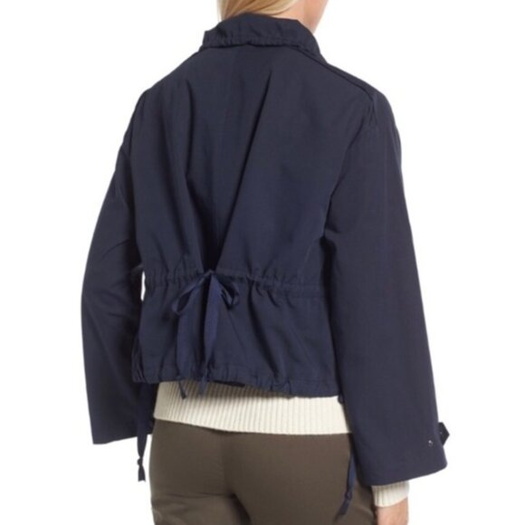 NWT Nordstrom Signature Cotton & Silk Crop Utility Jacket - Picture 14 of 14